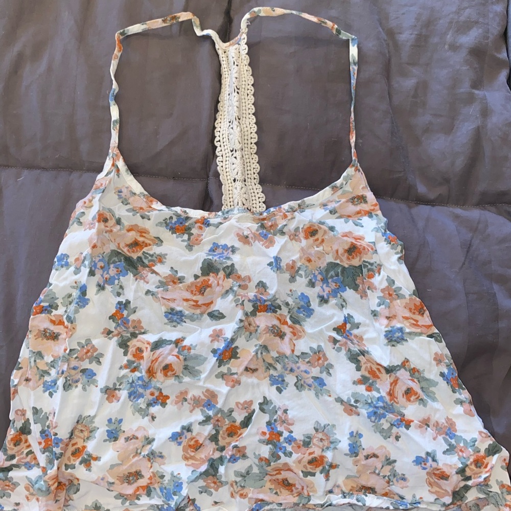 Floral tank top crop top
